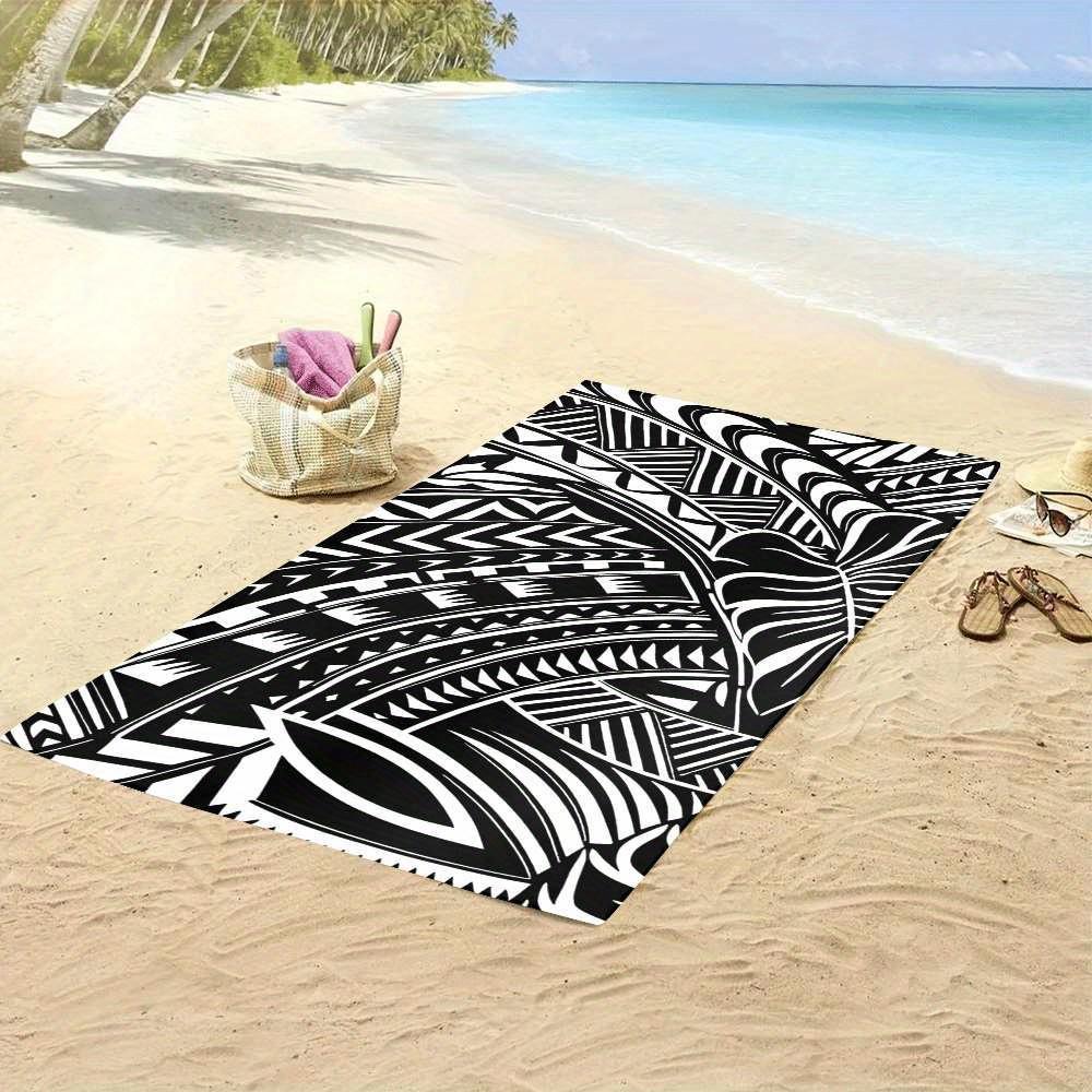 Abstract Tribal Beach Towel Sarong Wrap Boho Geometric Print Fabric Resort Poolside Bath Blanket Home Decor Gift