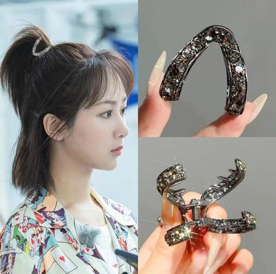 2024 Trendy V-Shaped Hairpin: Short Hair High Ponytail Clip for Women’s Hairstyles