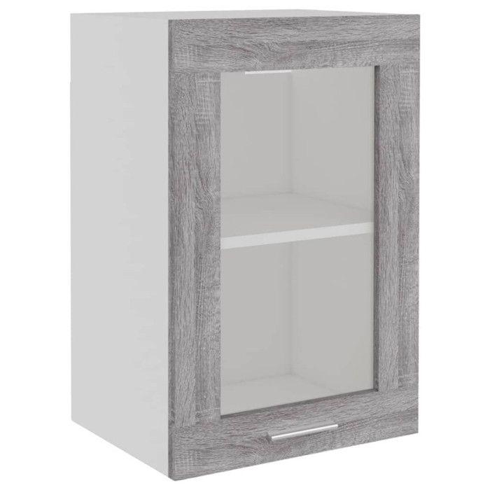 VidaXL Vitrine suspendue "Lyon" Gris Sonoma 40 x 31 x 60 cm Bois d'ingénierie 826346