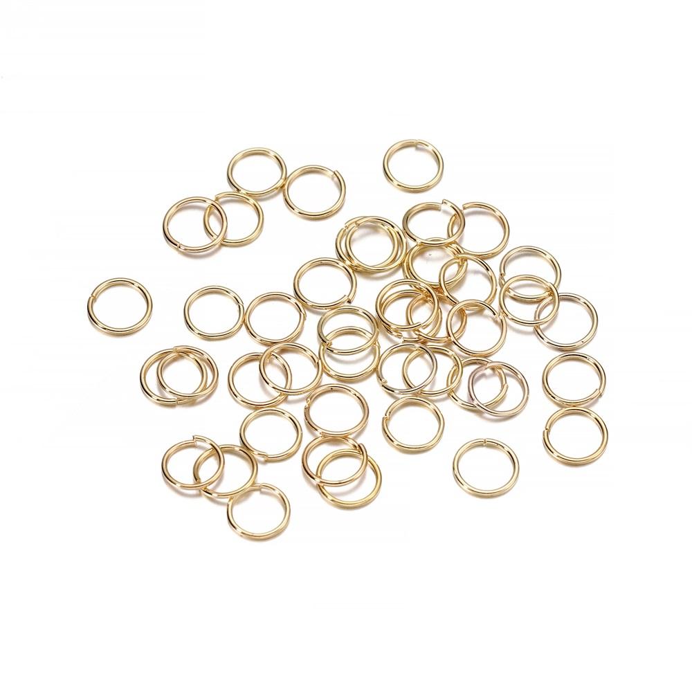 

50-200 шт./пакет 3 4 5 6 8 10 12 мм Металеві кільця для стрибків Розділене кільце Роз’єм золотого кольору для виготовлення ювелірних виробів своїми руками Аксесуари 10mm X 200pcs