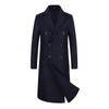 Autumn and Winter New Men's Woolen Coat Trench Coat Double-breasted Long Over-knee Handmade Double-sided Woolen Coat Trench Coat Men