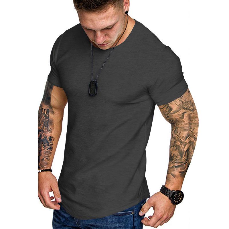 Men's Summer Slim Fit Sport Casual Round Neck T-shirt