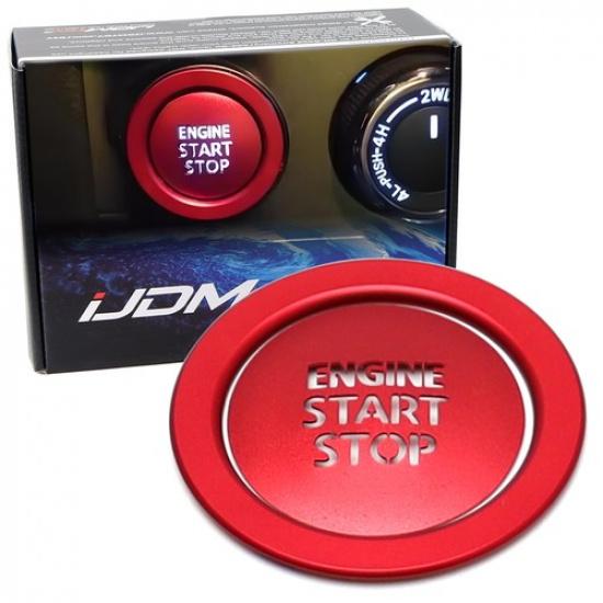 Sports Red  Engine Start/Stop  Push Start Button w/ Ring Trim For Newer Toyota
