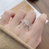 Geometric Adjustable Open Bow Ring for Women: Fashionable Index Finger Jewelry