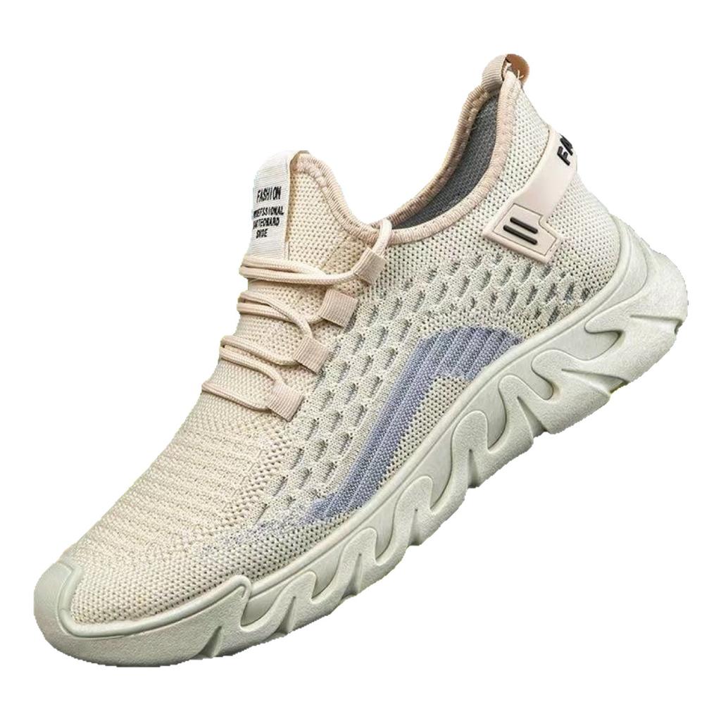 Summer fly-woven mesh shoes breathable sneakers soft sole light student running shoes