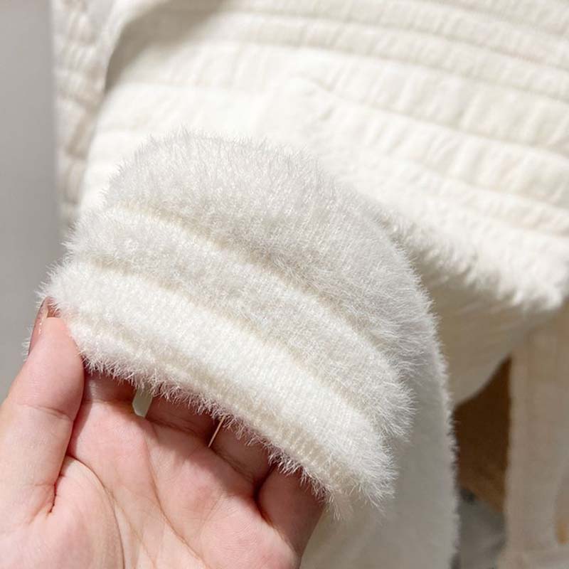 Sweater for Women Autumn Winter Thickened Warm Knitted Stretchy Long Sleeve High-neck Tops