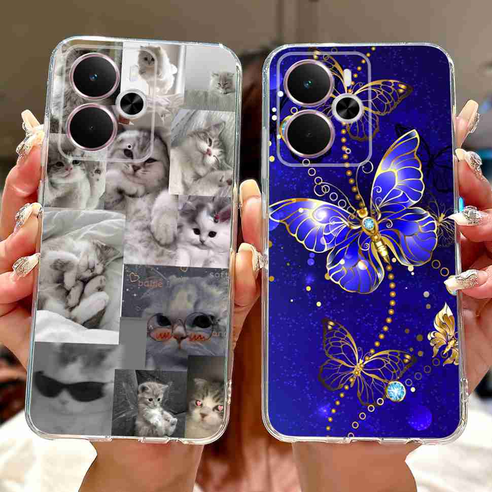 Bumper Clear Case For Realme 14 5G Soft Transparent Cases Silicone Shockproof Cover For Realme 14 14X Pro Realme14Pro Fundas