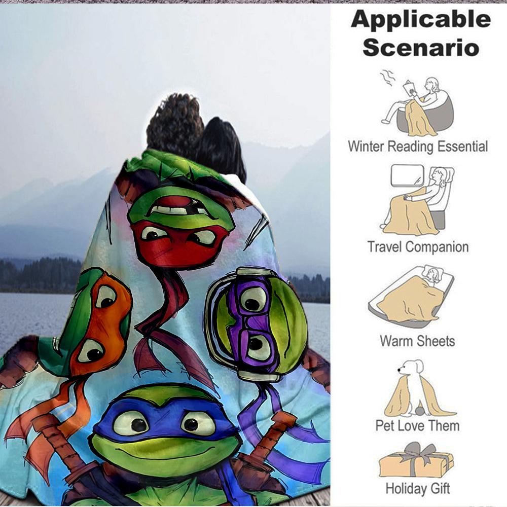 1 Stück Schildkröten-Decke, Überwurf für Sofa, Bett, Reise, Camping, Wohnzimmer,