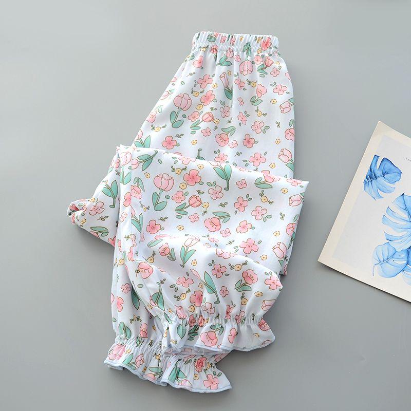 

Летние тонкие брюки с защитой от комаров для девочек маленького и среднего размера, летняя верхняя одежда для девочек, брюки 120