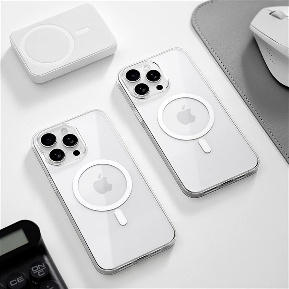 Ultra Thin Hard PC HD Transparent Magnetic Case For iPhone 17 Pro Max Air 16 15 14 13 12 For Magsafe Wireless Charge Clear Cover