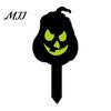 Halloween Party Festive Stakes Pumpkin Yard Sign with Stake, Glow in The Dark Cool Theme Props Spooky Silhouette Garden Stake for Outside Patio