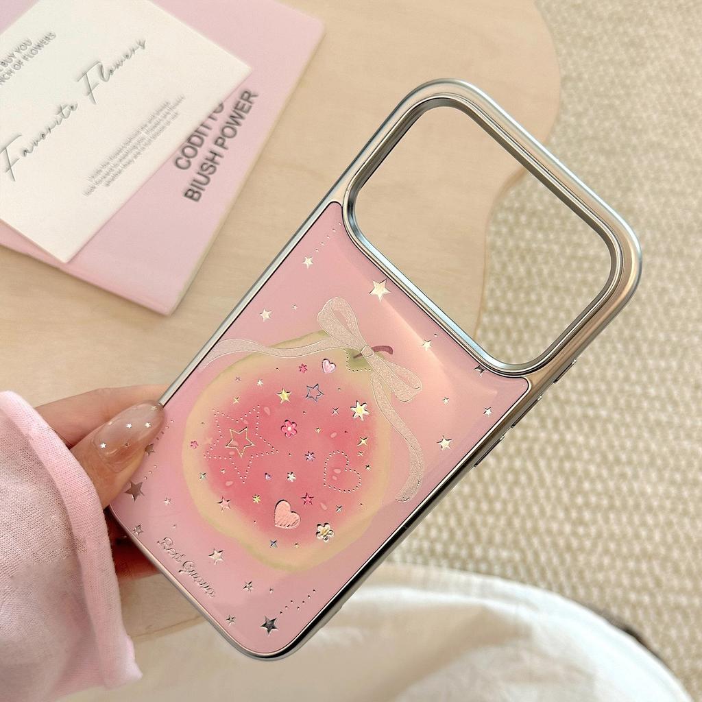 Creative Colored Diamond Pink Guava Phone Case for iPhone 16, iPhone 17, iPhone 17 Pro Max