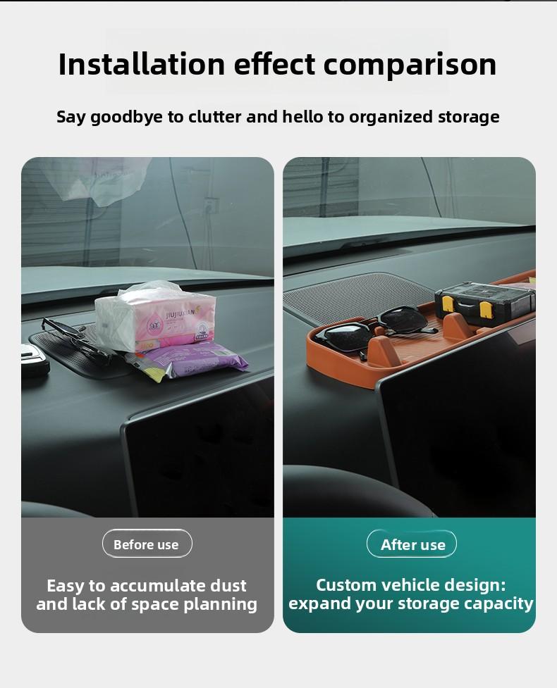 For Li Auto I6 I8 L6 L7 L8 L9 Extended Screen Back Silicone Box Storage Tray for Dashboard Center Console Interior Accessories
