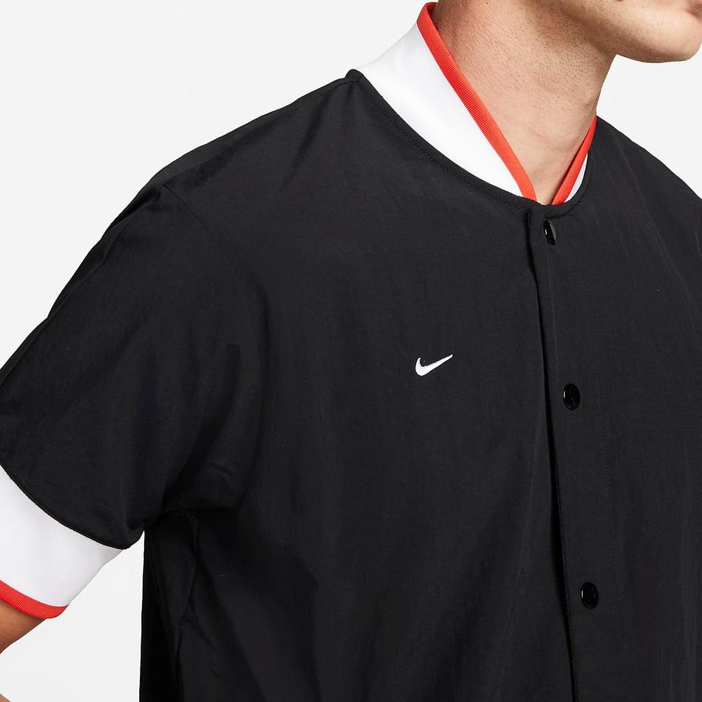 Nike F.C. Tribuna Casual Color Block Short Sleeve Baseball Jersey Men jersey Black DH9691-010