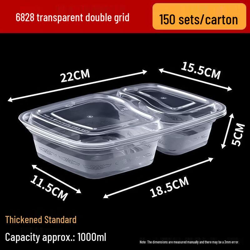 Disposable Multi-Compartment Takeaway Food Container