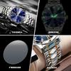 Herrenuhr Wasserdicht Leuchtende Uhr Rhombus Spitze Glas Doppelkalender Trend Freizeit Uhr Herren