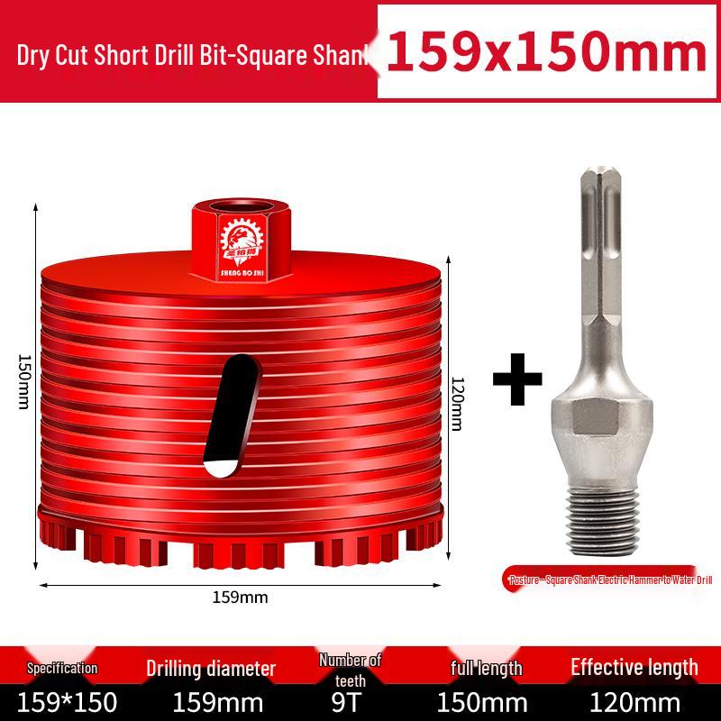 Compact Electric Hammer Water Drill Bit Set for Sharp Hole Opening in Range Hood, Wire Box, and Wall.
