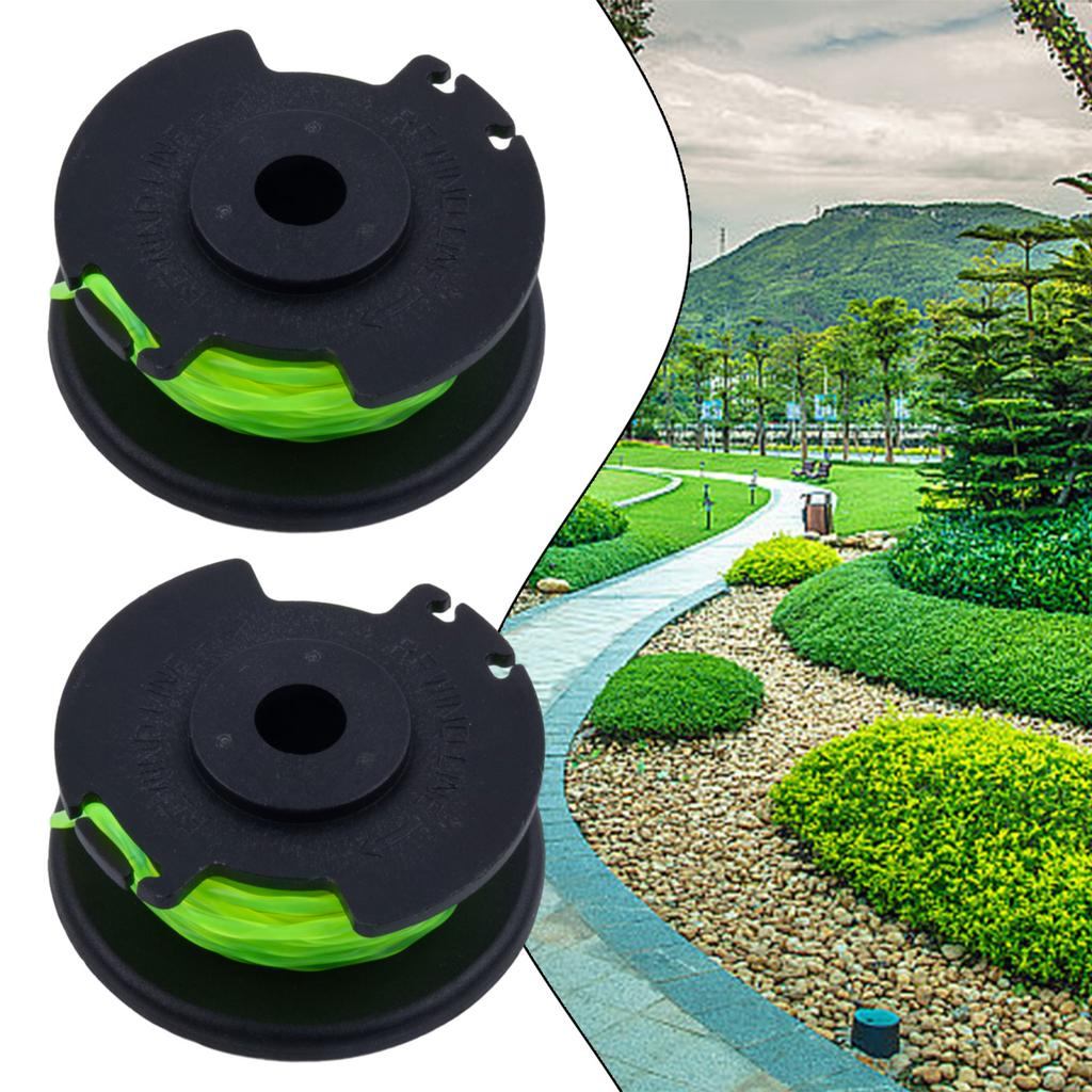 String Trimmer Parts Trimmer Spool Cap Replacing Spools 3pcs Automatic Green Solid Thread Length Per Spool : 3