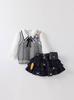 Autumn Girls' JK School Style Rabbit Police Officer Vest Sweater & Skirt Set
