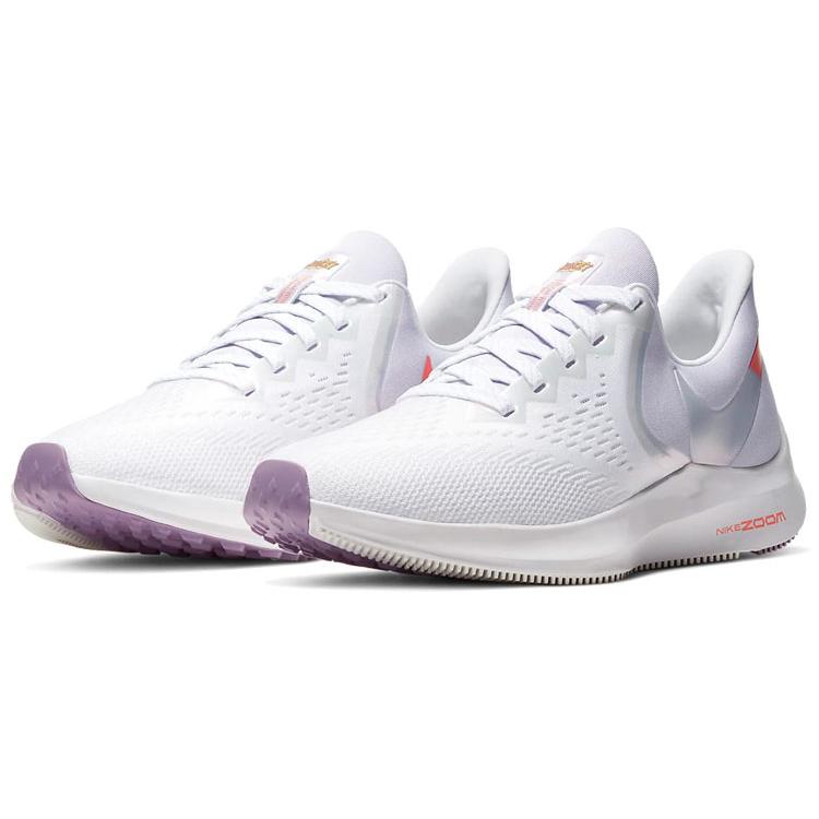 New Nike Air Zoom Winflo 6 White Violet Star Women's CW2638-181