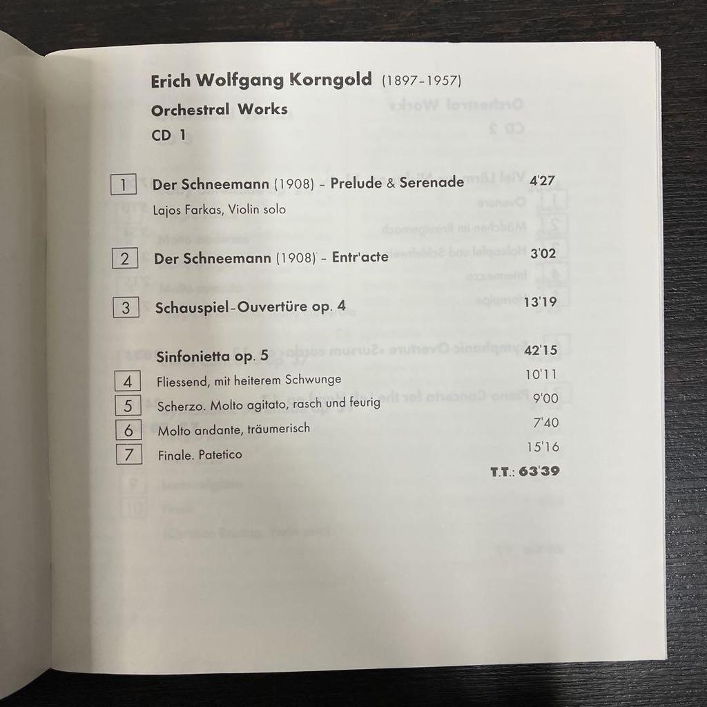 [USED] Korngold Orchestral Works Vol. 1-4 4-CD Set Rare Valuable