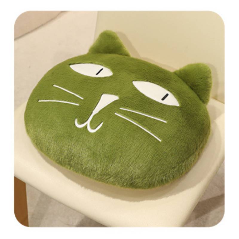 

Cat Plush Pillow Office Support Cushion With Pp Cotton Fill For Comfort And Gift зелёный