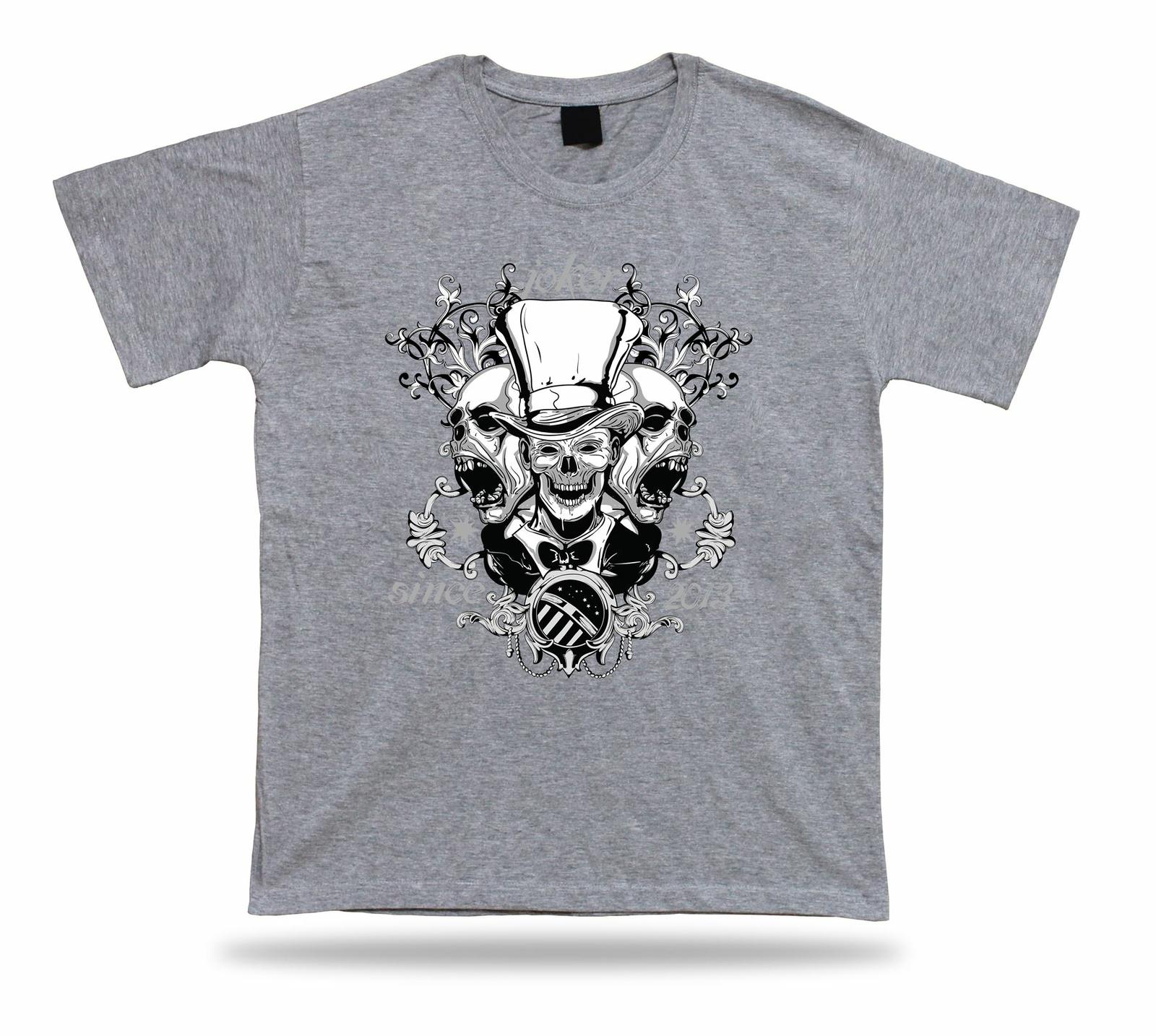 Tshirt Tee Shirt Birthday Gift Idea Joker Zombie Skull Dead Creepy Top Hat Evil S разноцветный