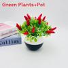 Chili Plastic Cherry Fruit Bonsai With Realistic Design Home Decoration Event