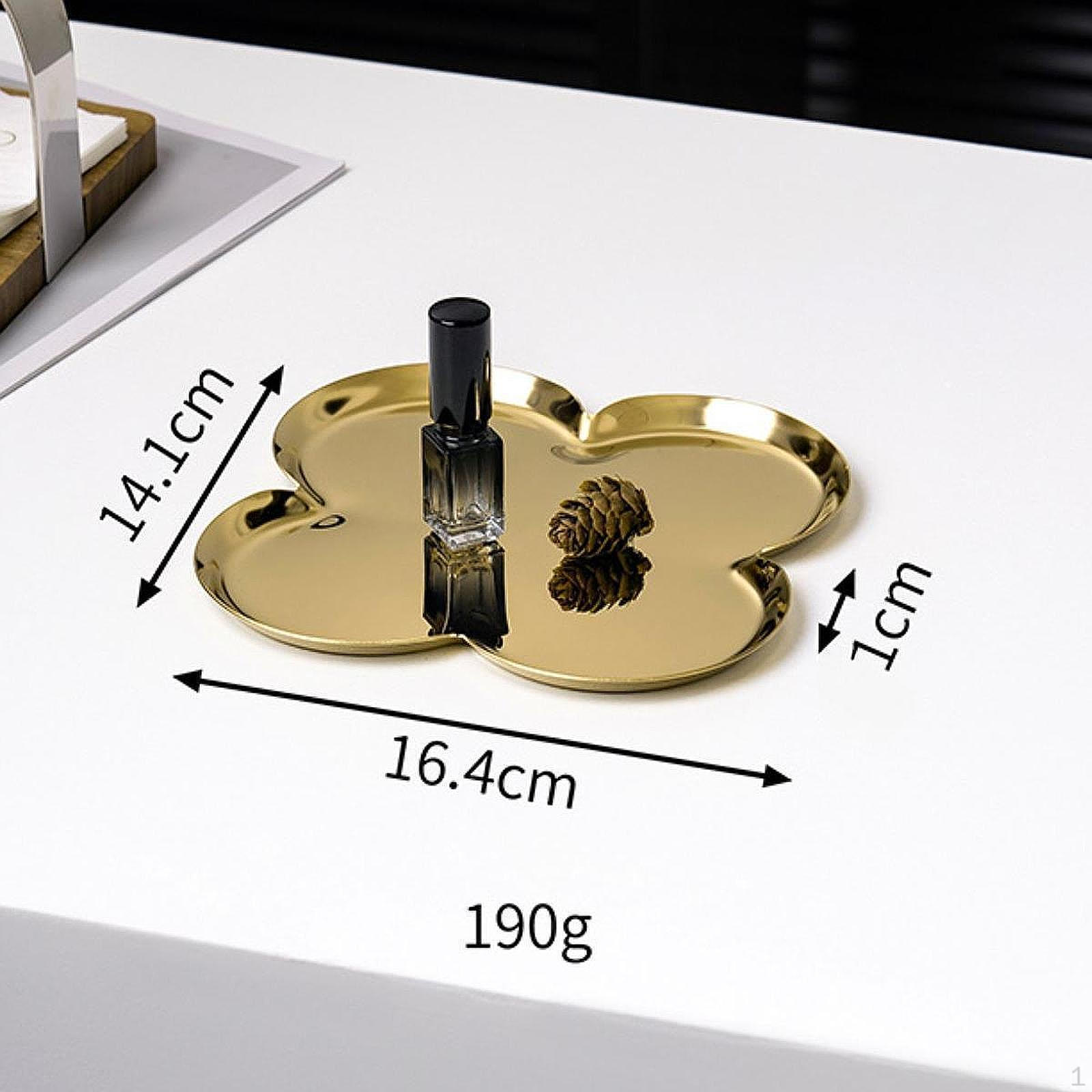 

Поднос для посуды Декоративная тарелка в форме цветка для хранения Настольный держатель для ювелирных изделий для сережек золотой