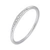 S925 word print copper inlaid zircon silver fashion women thin ring female Internet celebrity versatile