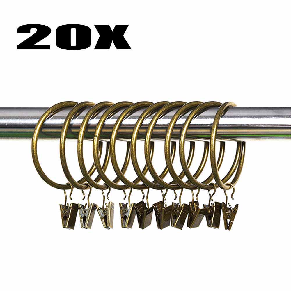 20 X Metal Curtain Pole Clip Rings Hanging Net Chrome Brass At Affordable S Free Real Reviews With Photos Joom 20 X Metal Curtain Pole Clip Rings, Curtain Pole Rings With Clips