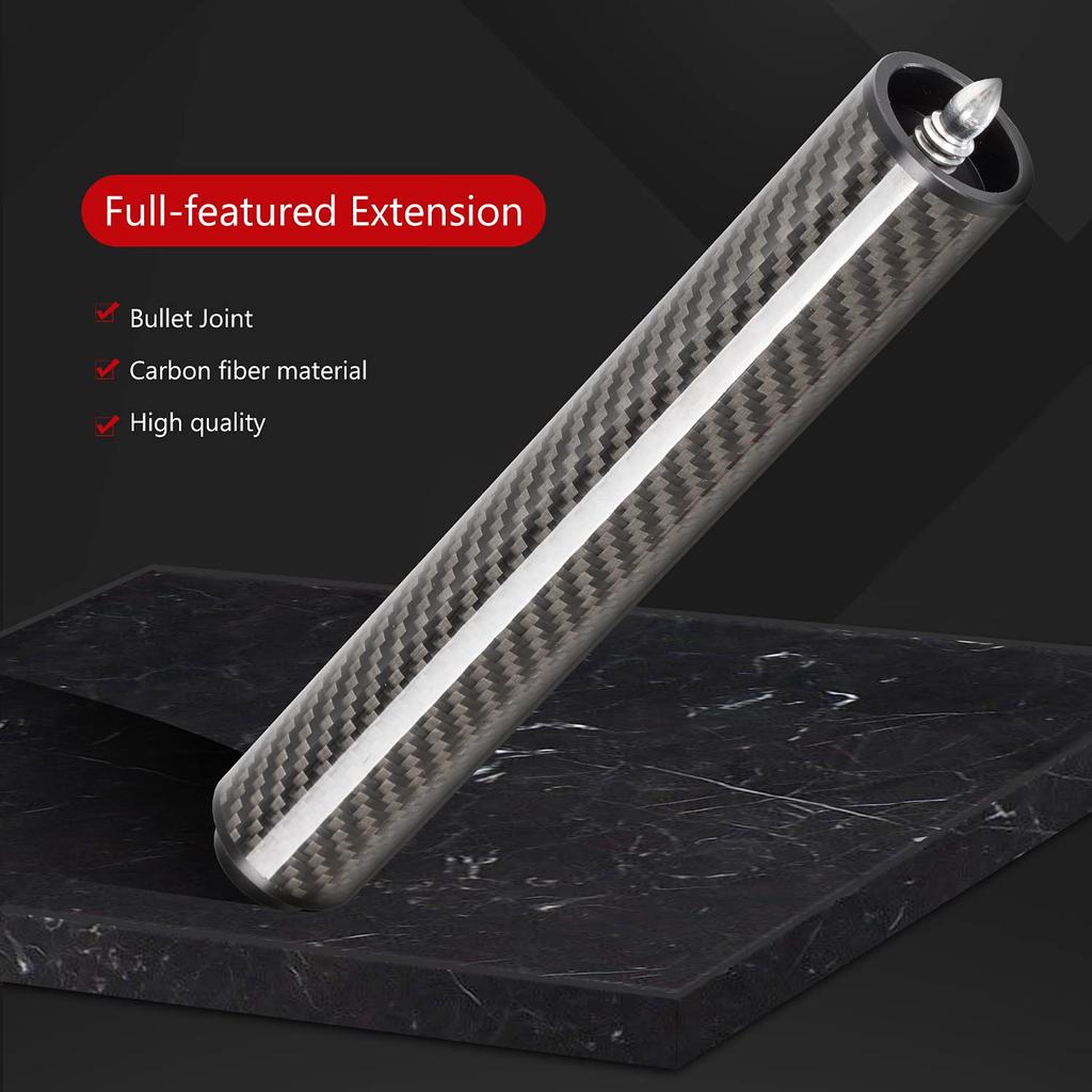 KONLLEN Pool Cue Carbon Fiber Billiard Cue Billiard Accessories for Pool Sticks Extension, 2", 3", 4", 6", 8", 12", Extension,