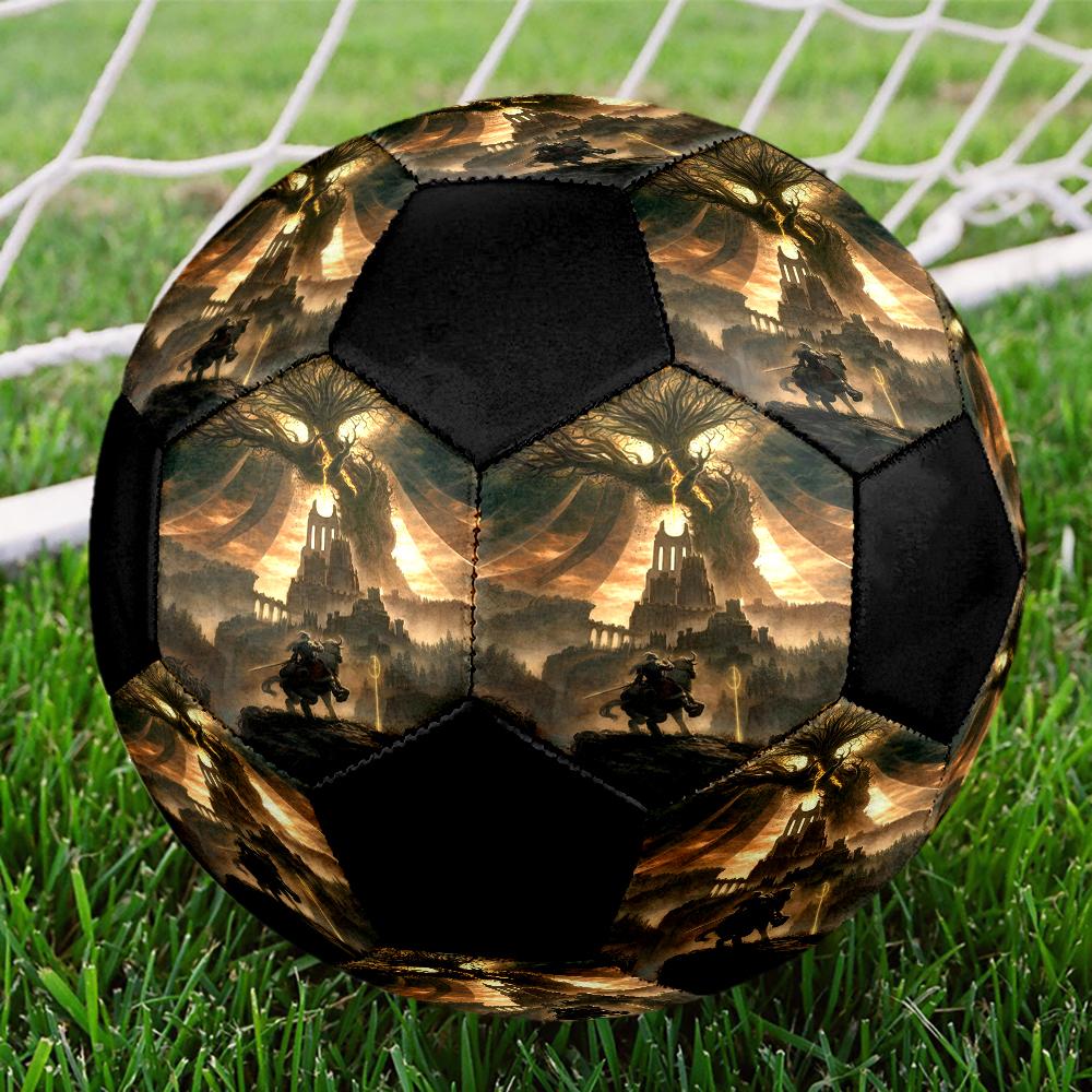 Elden Ring Indoor Soccer Ball Colorful Machine Stitched PVC Size 5 Team Training Competition Ready Durable High-Bounce Cool Sports Gift