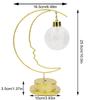 Moon Table Lamp Bedside Night Light for Bedroom Living Room Office Dorm Battery Operated Plug in Warm Light