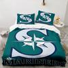 Mariners Team Logo Bedding Set 3pcs, High Quality Bedding Set Including 1pc Duvet Cover And 2pcs Pillowcases for Bedroom, Dormitory Gift