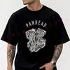 Herren Motorrad Baumwoll T-Shirt Vintage PanHead V-Twin Motor Schnittmodell Motorrad T-Shirt Abenteuer Lässig Rundhals Oberteil Tee