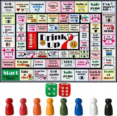 Drinking Board Games For Adults Fun Interactive Drink Up Game For Tipsy Drinking Adult Only Groups Night Bachelorette Birthday Party Any Occasion