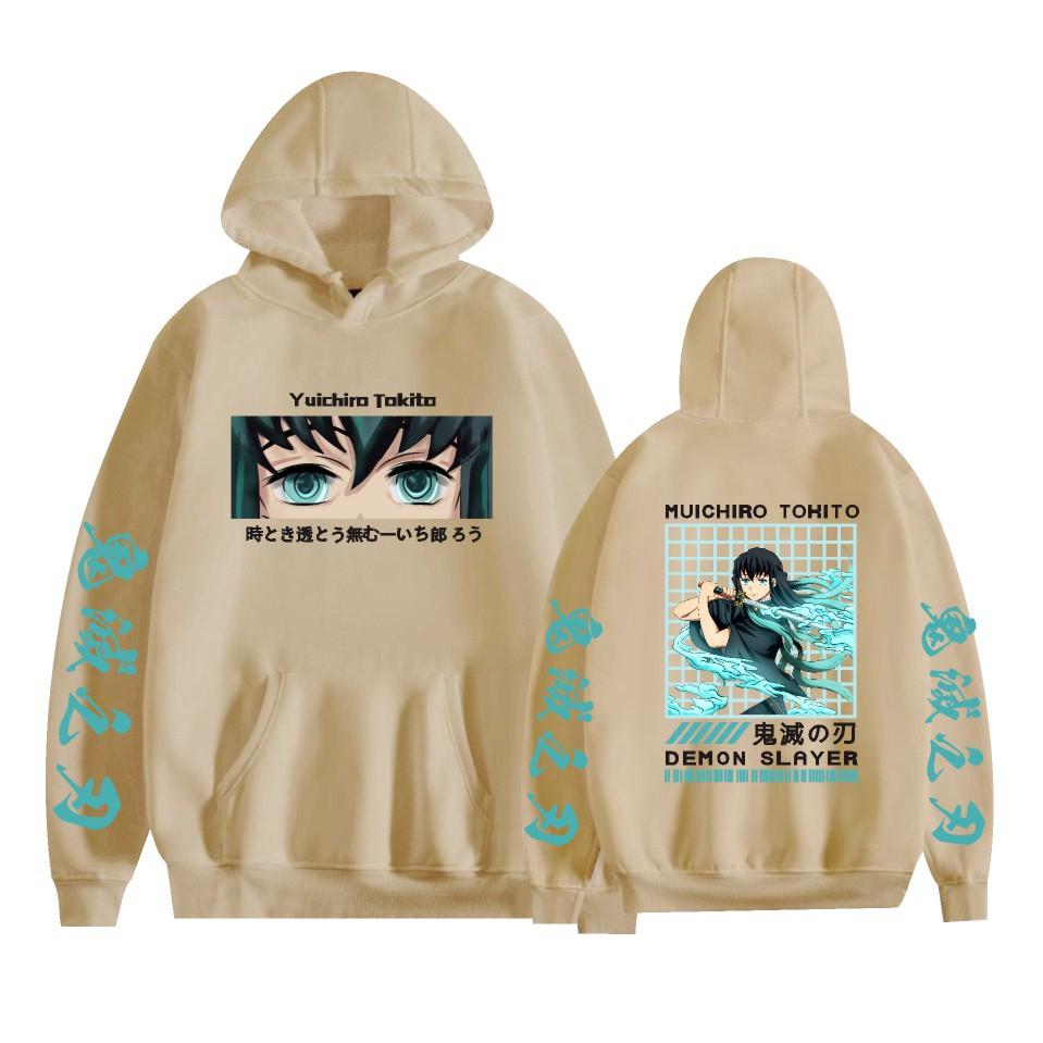 New Demon Slayer Japanese Anime Series Printed Men's Fashion Casual Hooded Long-sleeved Sweatshirt Adult Couple Pullover Top