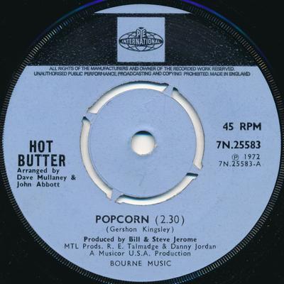 7-Zoll Schallplatte HOT BUTTER - Popcorn 7N25583 Pye Internation 1972 UK Pop Gebraucht