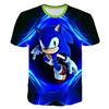 2026 Hot-selling New Anime Sonic The Hedgehog Movie 3D T-Shirt, Blue Lightning Full Print Tee for Kids & Adults, Casual Top