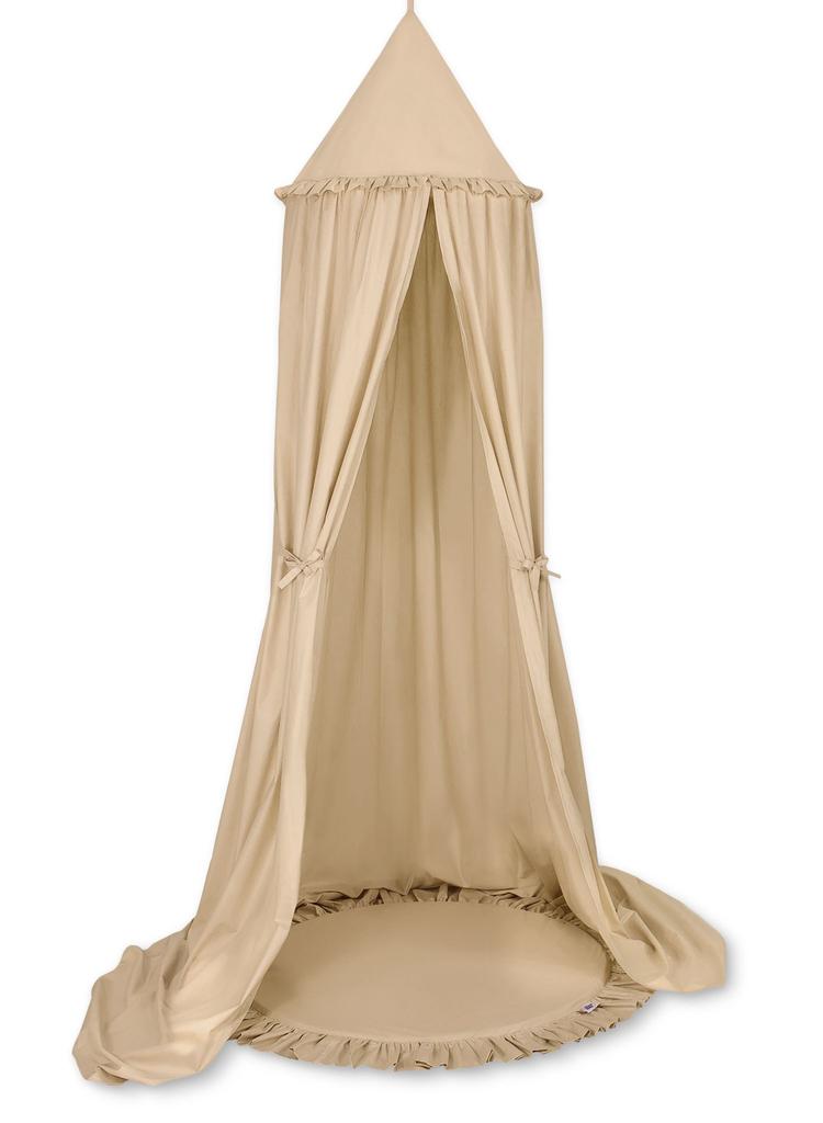 Play mat with ruffles - beige