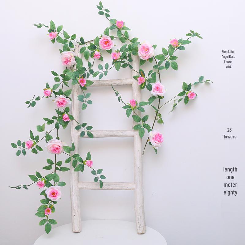 Silk Rose Vine Artificial Flower Chain for Living Room Decor