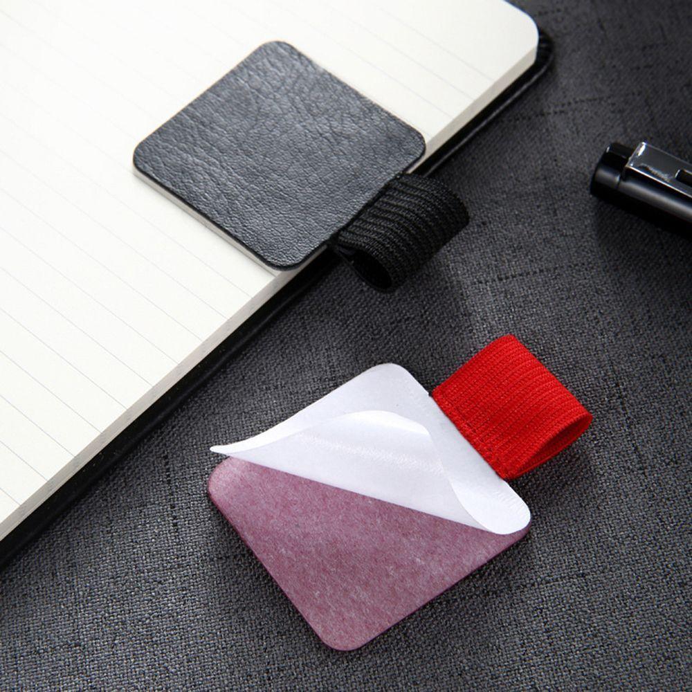 Supplies Stationery Portable Notebook Elastic Loop Self-adhesive Pen Holder Leather Pen Clips