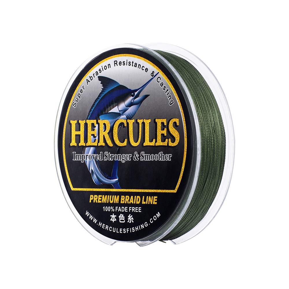 HERCULES PE Angeln Casting für Seeboot Stöcker und Schnur, Farbecht, 4-fach geflochten, Weitwurfschnur, Hochfest, Hochelastisch,