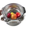 Washing Bowl Stainless Steel Microporous Colander With Handle Multifunctional Stainless Steel Sink Drainer Basket Strainer bowl