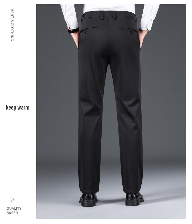 Men's High-Quality Mulberry Silk Business Casual Pants – Non-Iron, Elastic, Straight Leg for Spring/Summer