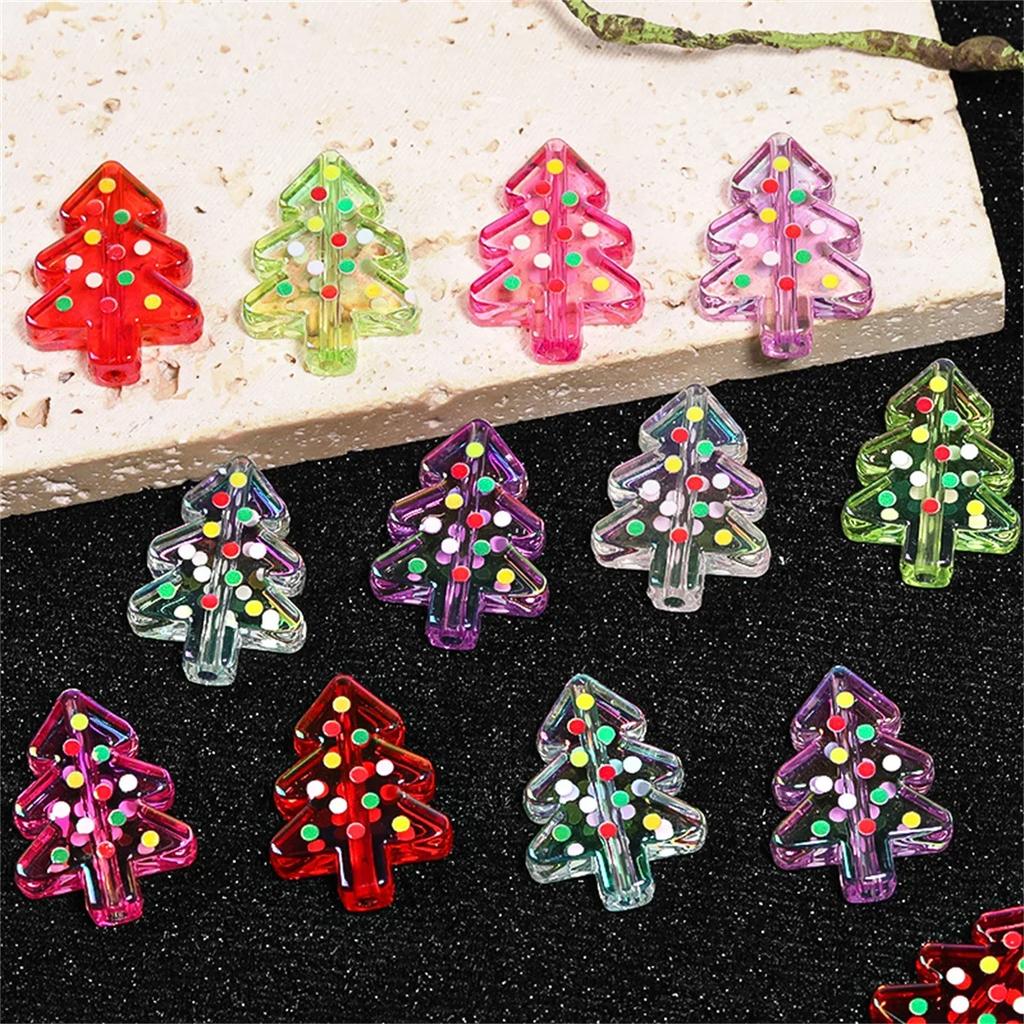 CH81 5Pcs Color Festive Christmas Snowman DIY Cartoon Pendant Keychain Pendant Pendant Bracelet Pen Beads Material Accessories