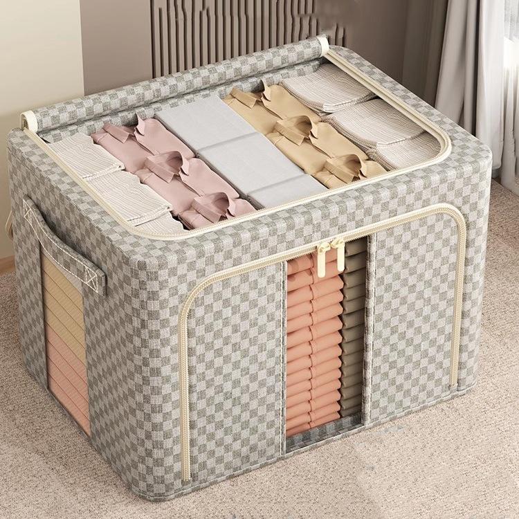 Tianshan Cotton Linen Foldable Wardrobe Organizer Basket