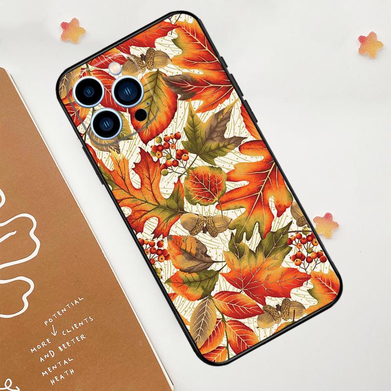 Colorful Leaves Phone Case For iPhone 17 Pro Max 14 13 12 11 15 16 Pro Max mini 16 Plus 16e 17 Air Funda