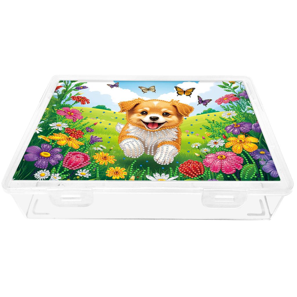 DIY Flower Plastic Large Capacity Diamond Painting Storage Box Exquisite Craft Supplies Storage Box for Home Holiday Gifts